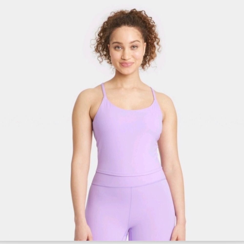 All In Motion Everyday Soft Cami Tank Target Activewear purple women’s crop tank